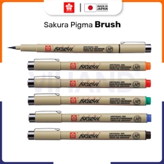 Bút lông ngòi cọ nhiều màu, mực kháng nước Sakura Pigma Brush