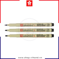 Bút vẽ đồ họa chuyên dụng Sakura Pigma Graphic - Màu đen