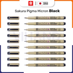 Bút line đi nét vẽ kỹ thuật đủ size Sakura Pigma Micron - Màu đen