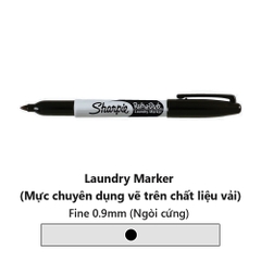 Bút lông dầu vẽ vải chuyên dụng Sharpie Laundry - Black (Màu đen)