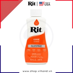 Thuốc nhuộm quần áo Rit All-Purpose Liquid Dye 236ml (Dạng lỏng) - Coral