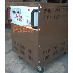 ỔN ÁP LIOA 50KVA 1 PHA MẦU NÂU, ĐỒNG HỒ CƠ THẾ HỆ 1