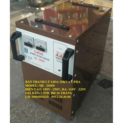ỔN ÁP LIOA 20KVA 1 PHA (HÀNG TỒN KHO, HÀNG BẦY MẪU)