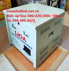 BIẾN ÁP LIOA 10KVA 3 PHA 380V RA 200V - 220V LOẠI TỰ NGẪU