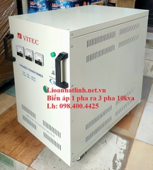 BIẾN ÁP VÀO 1 PHA 220V RA 3 PHA 380V 10KVA - 10KW GIÁ RẺ