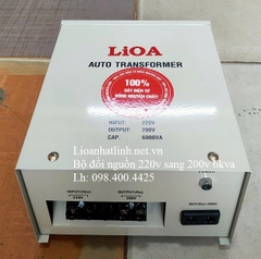 BỘ ĐỔI NGUỒN 220V SANG 200V LIOA 6KVA - 6000VA - 6000W DÙNG CHO BẾP TỪ CỦA NHẬT