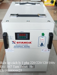 BIẾN ÁP CÁCH LY 1 PHA 5KVA 220V/ 220V/ 120V/ 100V HÃNG STANDA SẢN XUẤT