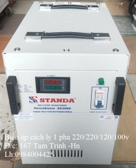 BIẾN ÁP CÁCH LY 1 PHA 3KVA 220V/ 220V/ 120V/ 100V HÃNG STANDA SẢN XUẤT