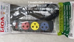 Ổ CẮM ĐIỆN LIOA 3 LỖ 2 CHẤU 5M 10A 2000W - 2200W MODEL 3SND5.2.10