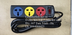 Ổ CẮM ĐIỆN LIOA 3 LỖ 3 CHẤU DÂY 3M MẦU ĐEN THẾ HỆ MỚI MODEL 3DND3.2.10