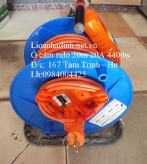 Ổ CẮM ĐIỆN RULO LIOA TỰ RÚT 20M CÔNG SUẤT 4000W - 5000W MODEL HYBRID - 20M - 20A