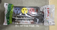 Ổ CẮM ĐIỆN LIOA 3 LỖ ĐA NĂNG DÂY 5M MẦU ĐEN THẾ HỆ MỚI MODEL 3DND5.2.10