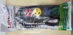 Ổ CẮM ĐIỆN LIOA 4 LỖ 3M MẦU ĐEN THẾ HỆ MỚI MODEL 4DND3.2.10