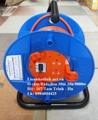 Ổ CẮM KÉO DÀI QUAY TAY LIOA KIỂU RULO 30M DÂY 2X2.5MM 25A 5000W