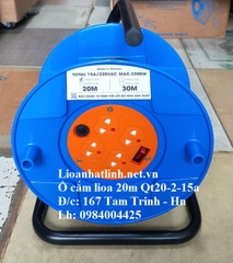 Ổ CẮM KÉO DÀI QUAY TAY LIOA KIỂU RULO 20M ( QT20 - 2 - 15A)