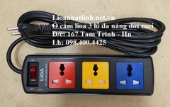 Ổ CẮM LIOA 3 LỖ 3M ĐA NĂNG MÃ SẢN PHẨM 3D32N