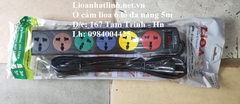 Ổ CẮM ĐIỆN LIOA 6 LỖ DN ĐA NĂNG DÂY 5M MẦU ĐEN THẾ HỆ MỚI MODEL 6DND5.2.10
