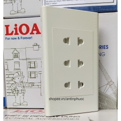 Ổ CẮM LIOA ÂM TƯỜNG 1 LỖ, 2 LỖ, 3 LỖ LOẠI 2 CHẤU