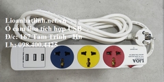Ổ CẮM ĐIỆN ĐA NĂNG LIOA CÓ 3 CỔNG USB 15W SẠC NHANH TYPE A MODEL 3DN3A15W