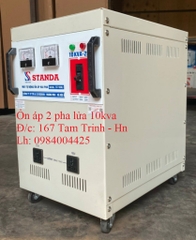 ỔN ÁP 2 PHA LỬA 10KVA - 10KW - 10KG STANDA GIÁ RẺ