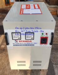 ỔN ÁP 2 PHA LỬA 25KVA - 25KW - 25KG STANDA GIÁ RẺ