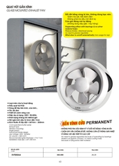 QUẠT THÔNG GIÓ - HÚT GIÓ GẮN KÍNH LIOA