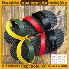 Dòng Dép màu cờ sắc áo đế chống trơn, cao 3cm, êm, nhẹ và thoải mái