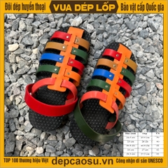 Dép màu sắc công nghệ mới, không đen chân mẫu Rọ Ngũ Hành, đế cao 2cm