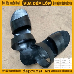 Dép 2 quai ngang đế cao 2.5cm màu đen