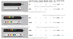 BẢNG GIÁ Ổ CẮM KÉO DÀI TIÊU CHUẨN MỸ - NHẬT
