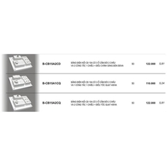 BẢNG ĐIỆN NỔI LIOA B-CB15A2L B-CB15A3L B-CB15A2C