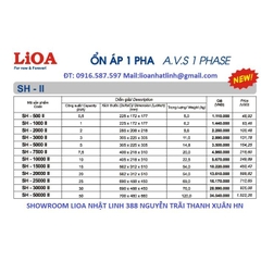 LIOA 7,5KVA ĐỜI MỚI MÃ SH 7500II DÂY ĐỒNG XỊN GIÁ RẺ