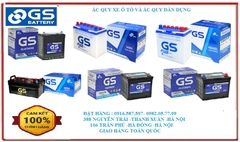 BẢNG GIÁ ĂC QUY Ô TÔ GS