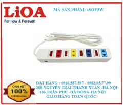 ổ cắm lioa kéo dài 4sof3w / ổ cắm 2 chấu màu trắng 4sof3w