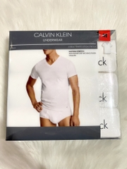CALVIN KLEIN - Underwear Cotton (SET 3 Áo Lót Nam Trắng M)