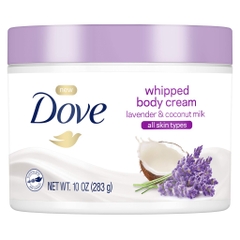 DOVE - WHIPPED BODY CREAM LAVENDER & COCONUT MILK (Kem Dưỡng Ẩm LAVENDER , SỮA DỪA 283G)