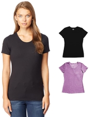 32 DEGREES COOL - SHORT SLEEVE SCOOP NECK (ÁO THUN NỮ ĐEN, XÁM, TÍM )