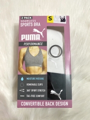 PUMA - SEAMLESS SPORTS BEA (SET 2 ÁO TẬP TRẮNG,ĐEN S)