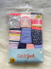 CAT & JACK - HIPSTERS (SET 10 QUẦN LÓT BÉ GÁI SIZE 10)