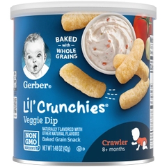 Gerber - Lil'Crunchies Veggie Dip (Bánh Ăn Dặm 42g)