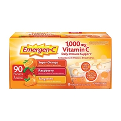 EMERGEN-C - VITAMIN C 1000MG DAILY IMMUNE SUPPORT (SET 90 GÓI BỔ SUNG VITAMIN C 3 VỊ)