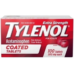 Tylenol - Extra Strength 500mg (Giảm Đau Hạ Sốt 100 Viên)