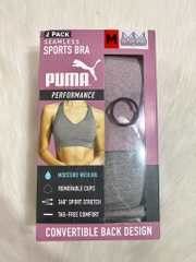 PUMA - SEAMLESS SPORTS BRA (SET 2 ÁO TẬP XÁM,HỒNG M)