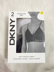DKNY - Seamless Bra (SET 2 Áo Lót, SIZE S, Đen Xám)