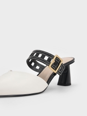 CHARLES & KEITH - CK1-60580238 WHITE (GUỐC MŨI NHỌN TRẮNG SIZE 37)