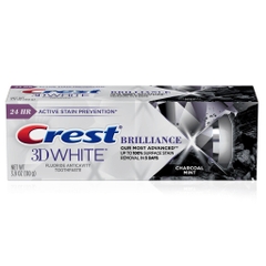 CREST 3DWHITE - BRILLIANCE CHARCOAL MINT (KEM ĐÁNH RĂNG THAN HOẠT TÍNH 110G)