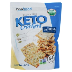 INNOFOODS - GLUTEN FREE KETO CRACKERS (BÁNH ĂN KIÊNG CÁC LOẠI HẠT 454G)