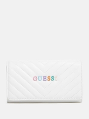 GUESS - DX23141 WHITE CASSIE QUILT MULTI ORG (BÓP GUESS TRẮNG)