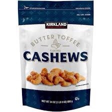 KIRKLAND - BUTTER TOFFEE CASHEWS 680G