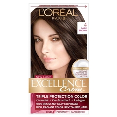 L’OREAL PARIS - EXCELLENCE CREME 04 DARK BROWN (NHUỘM TÓC MÃ 4 NÂU ĐEN)